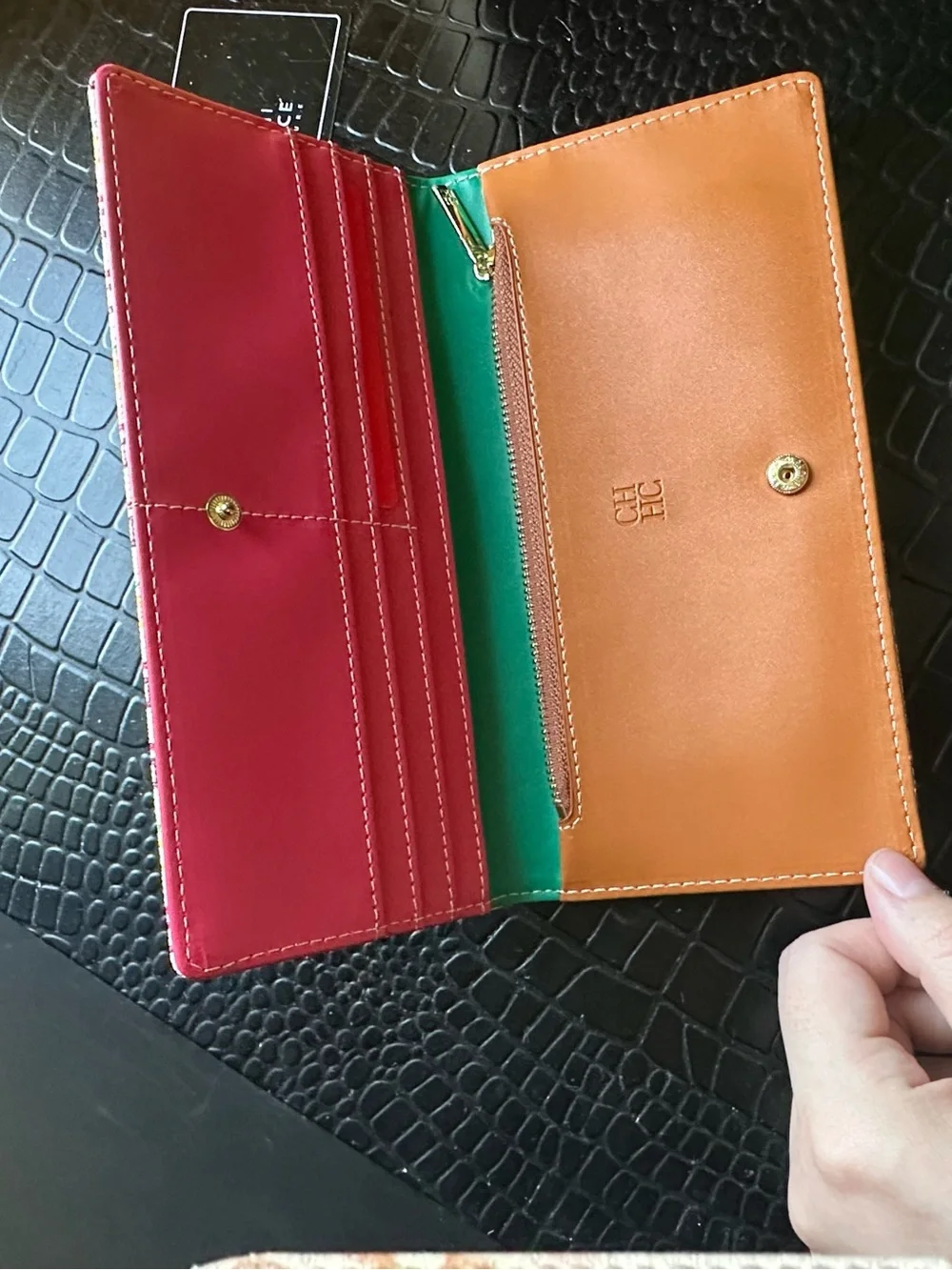 CH Carolina Herrera Signature Tropical Print Continental Wallet - Multicolor
